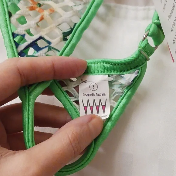 Wicked Weasel. Bikini. NWT. Size Small. Orange, yellow, green, blue, whi… - Picture 12 of 13